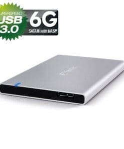 FANTEC ALU7MMU, 2,5" Aluminium Gehäuse USB 3.0 für SATA & SSD-Festplatten, silber, silber