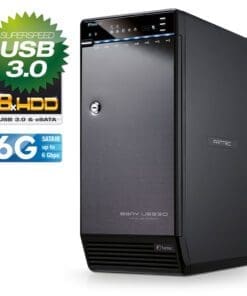 FANTEC QB-X8US3-6G Storagegehäuse 8x3,5" SATA HDD/SSD, USB3.0, eSATA, schwarz