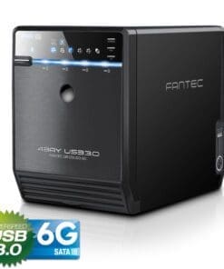 FANTEC QB-35US3-6G, 4x 3.5" HDD Gehäuse, USB 3.0, schwarz, schwarz