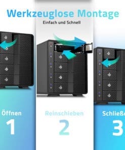 FANTEC MB-X5U31H Storagegehäuse 5x 3,5"/2,5" HDD/SSD USB 3.1 Gen. 2 FANTEC MB-X5U31H Storagegehäuse 5x 3,5"/2,5" HDD/SSD USB 3.1 Gen. 2 – Bild 3
