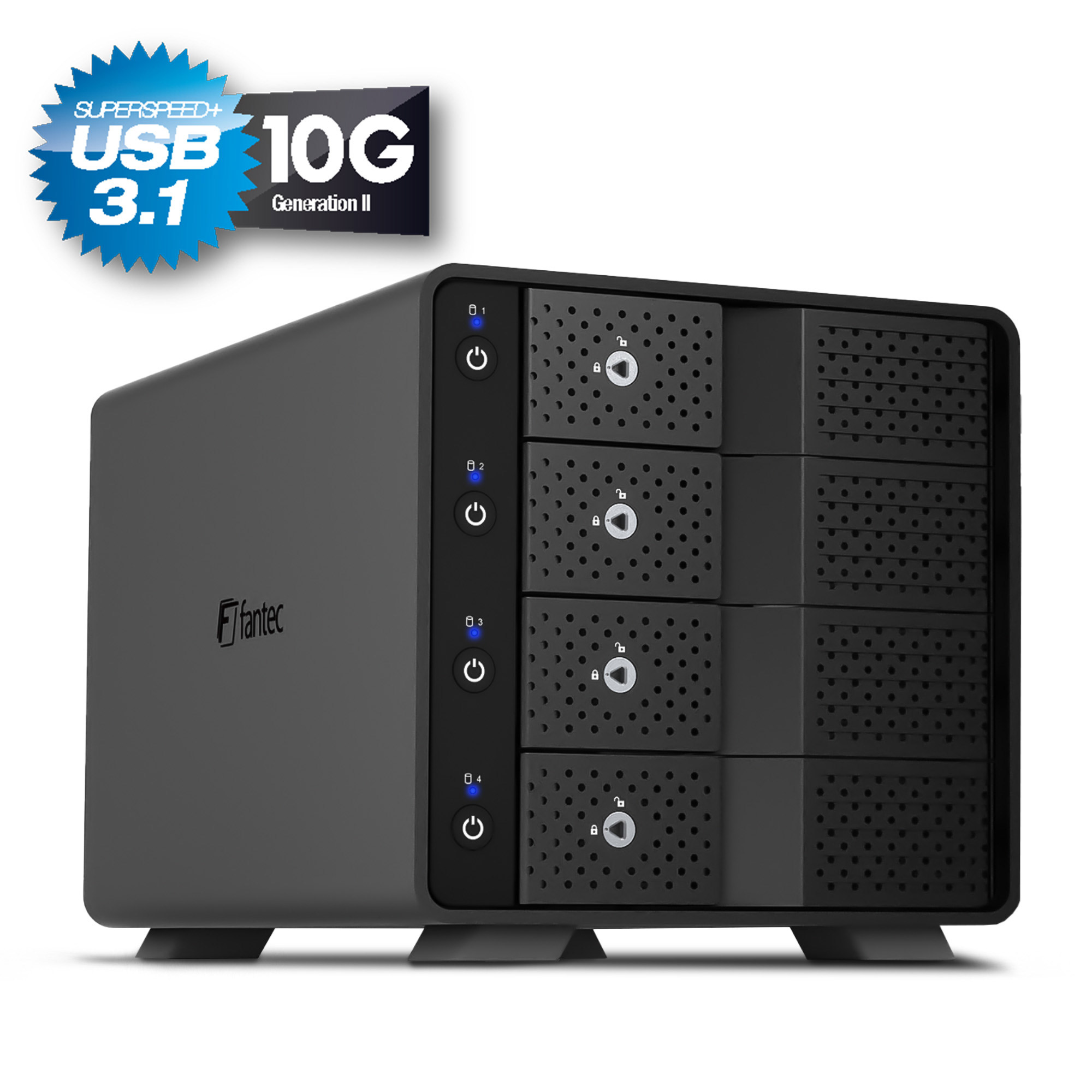 FANTEC MB-X4U31 Storagegehäuse 4x 3,5"/2,5" HDD/SSD USB 3.1 Gen. 2 FANTEC MB-X4U31 Storagegehäuse 4x 3,5"/2,5" HDD/SSD USB 3.1 Gen. 2