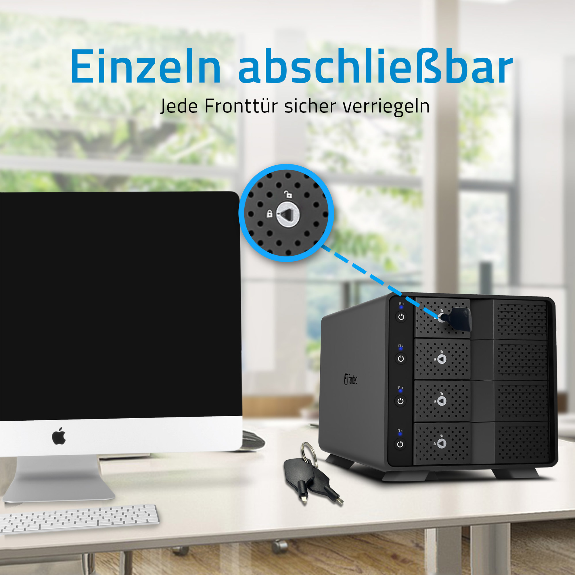 FANTEC MB-X4U31 Storagegehäuse 4x 3,5"/2,5" HDD/SSD USB 3.1 Gen. 2 FANTEC MB-X4U31 Storagegehäuse 4x 3,5"/2,5" HDD/SSD USB 3.1 Gen. 2 – Bild 3