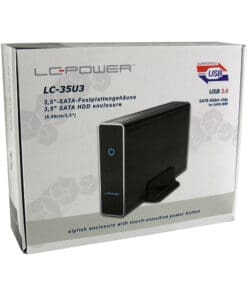 Alternative view of LC-Power LC-35U3, externes 3,5"-SATA-Festplattengehäuse, USB 3.0, Alu, schwarz
