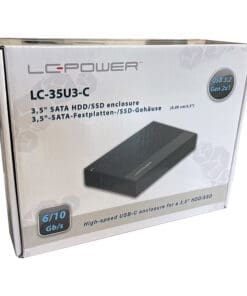 Alternative view of LC-Power LC-35U3-C, externes 3,5"-SATA-Festplattengehäuse, USB-C, Alu, schwarz