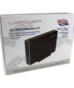 Alternative view of LC-Power LC-35U3-Becrux-C1, externes 3,5"-SATA-Festplattengehäuse, USB-C, Alu, schwarz