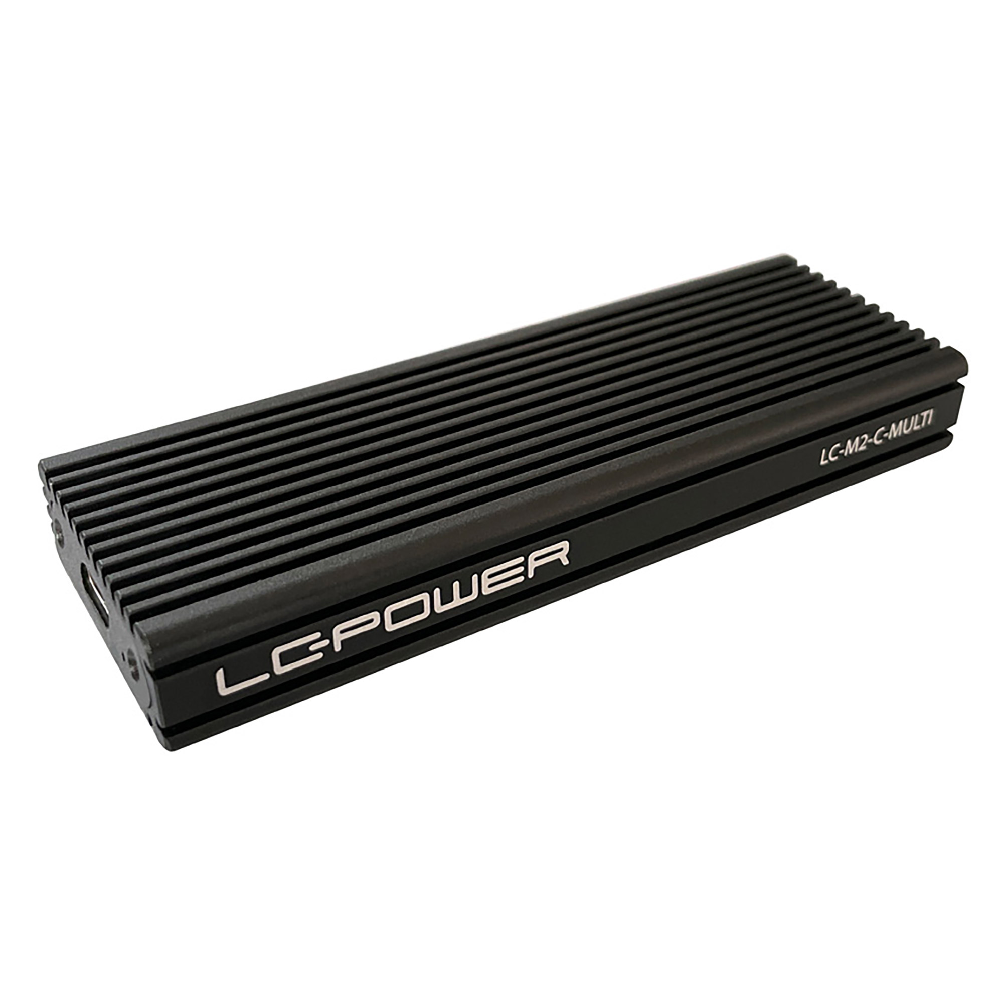 LC-Power LC-M2-C-MULTI M.2-SSD-Gehäuse (NVMe & SATA), USB 3.2 Gen.2x1, schwarz LC-Power LC-M2-C-MULTI M.2-SSD-Gehäuse (NVMe & SATA), USB 3.2 Gen.2x1, schwarz