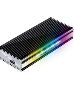 LC-Power LC-M2-C-MULTI-RGB M.2-SSD-Gehäuse (NVMe & SATA), USB 3.2 Gen.2x1, mit RGB
