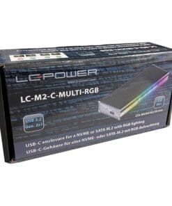 Alternative view of LC-Power LC-M2-C-MULTI-RGB M.2-SSD-Gehäuse (NVMe & SATA), USB 3.2 Gen.2x1, mit RGB