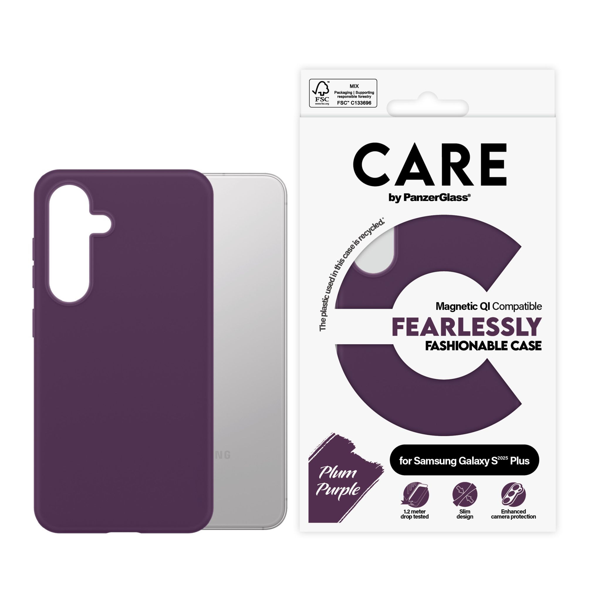 CARE Fashionable Case Plum Purple w. QI Galaxy S25 Plus CARE Fashionable Case Plum Purple w. QI Galaxy S25 Plus – Bild 2