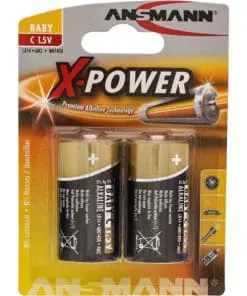 ANSMANN 5015623 Alkaline Batterie Baby C, X-Power, 7,5mAh, 2er-Pack