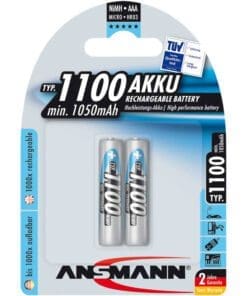 ANSMANN 5035222 NiMH-Akku Micro AAA, 1100mAh, 2er-Pack