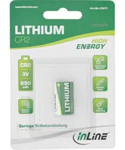 InLine® Lithium High Energy Batterie, CR2, 1er Blister