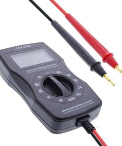 InLine® Multifunktions-Batterietester, Messgerät mit LCD-Anzeige