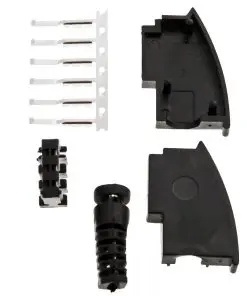 helos TAE Stecker: TAE 6 F, schwarz, lose