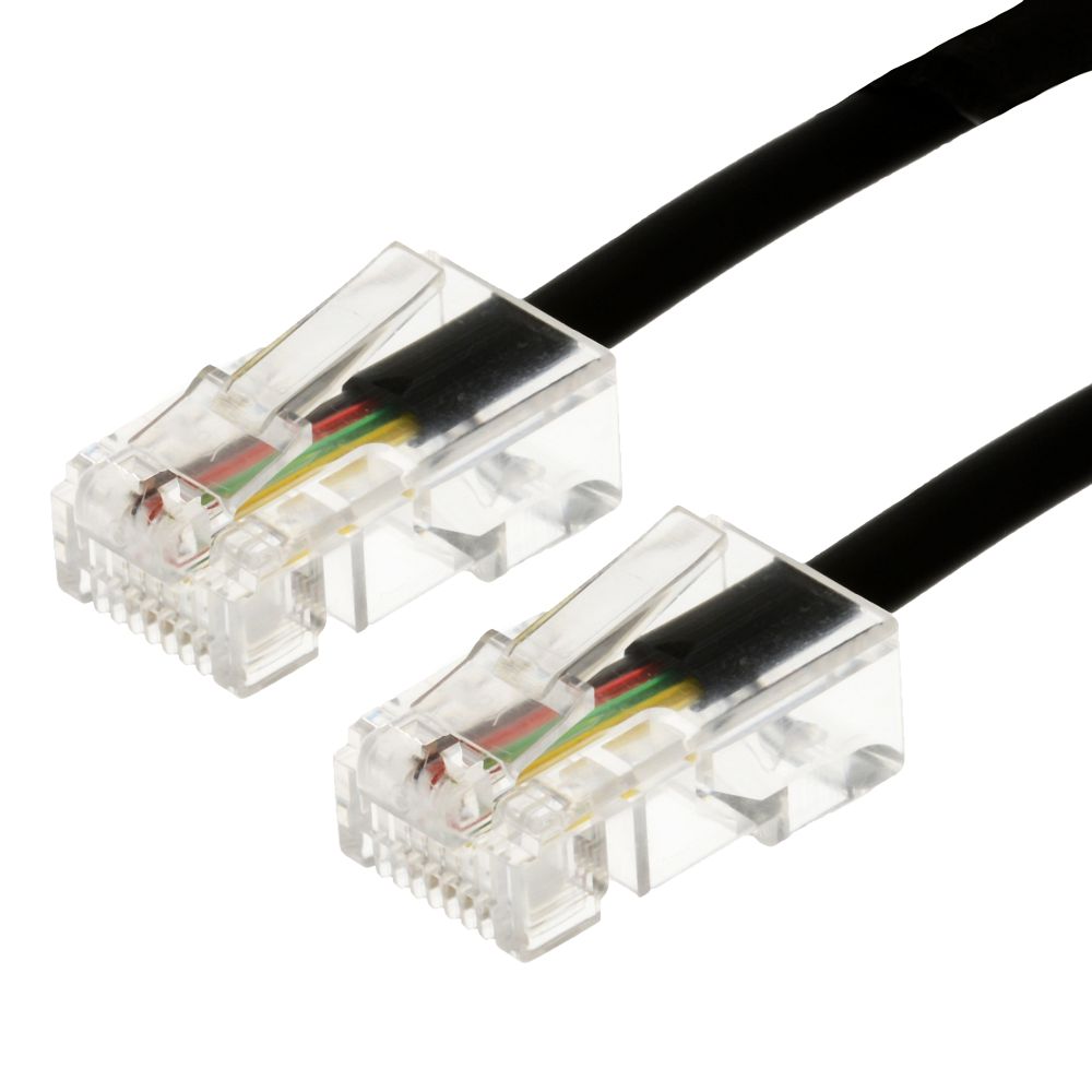 helos Anschlusskabel RJ45, 8P4C/8P4C, 4-adrig, 3 m, schwarz, lose helos Anschlusskabel RJ45, 8P4C/8P4C, 4-adrig, 3 m, schwarz, lose