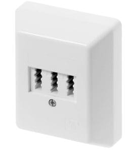 ZE-KOM TAE Dreifachdose: TAE 2 x 6/6 NF/F AP, reinweiß RAL9010