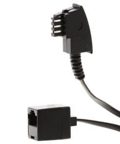 helos Adapter TAE F Stecker / 8P4C Buchse RJ45, schwarz, lose
