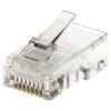 helos Modularstecker RJ45 / 8P8C, VPE 100 Stück, für Flachkabel
