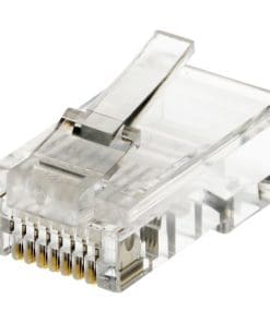 helos Modularstecker RJ45 / 8P8C, VPE 100 Stück, für Flachkabel