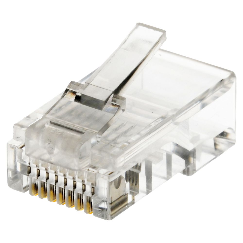 helos Modularstecker RJ45 / 8P8C, VPE 100 Stück, für Flachkabel helos Modularstecker RJ45 / 8P8C, VPE 100 Stück, für Flachkabel