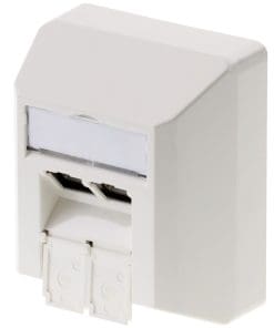 Telegärtner Dose AMJ45 8/8 K AP/50 Cat.6A alpinweiß