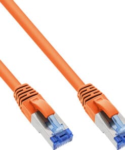 Patchkabel, S/FTP (PiMf), Cat.6A, 500MHz, halogenfrei, Kupfer, orange, 15m, orange