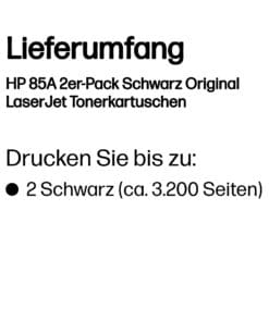 HP 85A 2er-Pack Schwarz Original LaserJet Tonerkartuschen – Bild 3