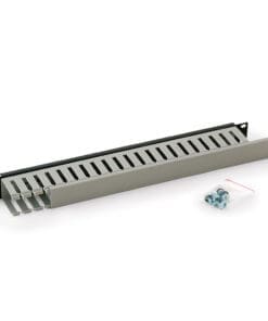 19"-Kabelkanal, Triton RAB-VP-X02-A1, 1HE, einseitige Plastenleiste, grau