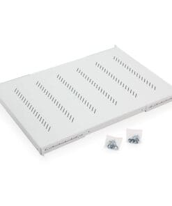 19"-Schwerlast-Fachboden perforiert, 1HE, 850mm, bis 150kg, Triton RAB-UP-850-H4, tiefschwarz
