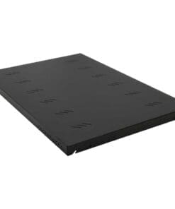 19" Fachboden perforiert, 1HE, 750mm, 80kg, Triton RAB-UP-750-A4, schwarz, schwarz