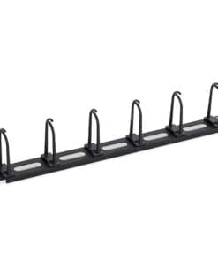 Triton 19" Kabelführungsleiste 1HE mit 5er PVC-Bügeln schwarz