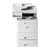 Professioneller Farblaser-Multifunktionsdrucker Erstellen Sie mühelos hochwertige Glanzdokumente – dank der besten Farbqualität, die ein Brother Farblaser je hatte. Das große Touchscreen-Farbdisplay mit 64 einstellbaren Favoriten, der 2 GB Arbeitsspeicher und die reichweitenstarken Toner sorgen für eine reibungslose Benutzung des Geräts. In Kombination mit den zahlreichen Sicherheitsfunktionen ist das der ideale Partner für Ihr Enterprise mit sehr hohem Druckvolumen.