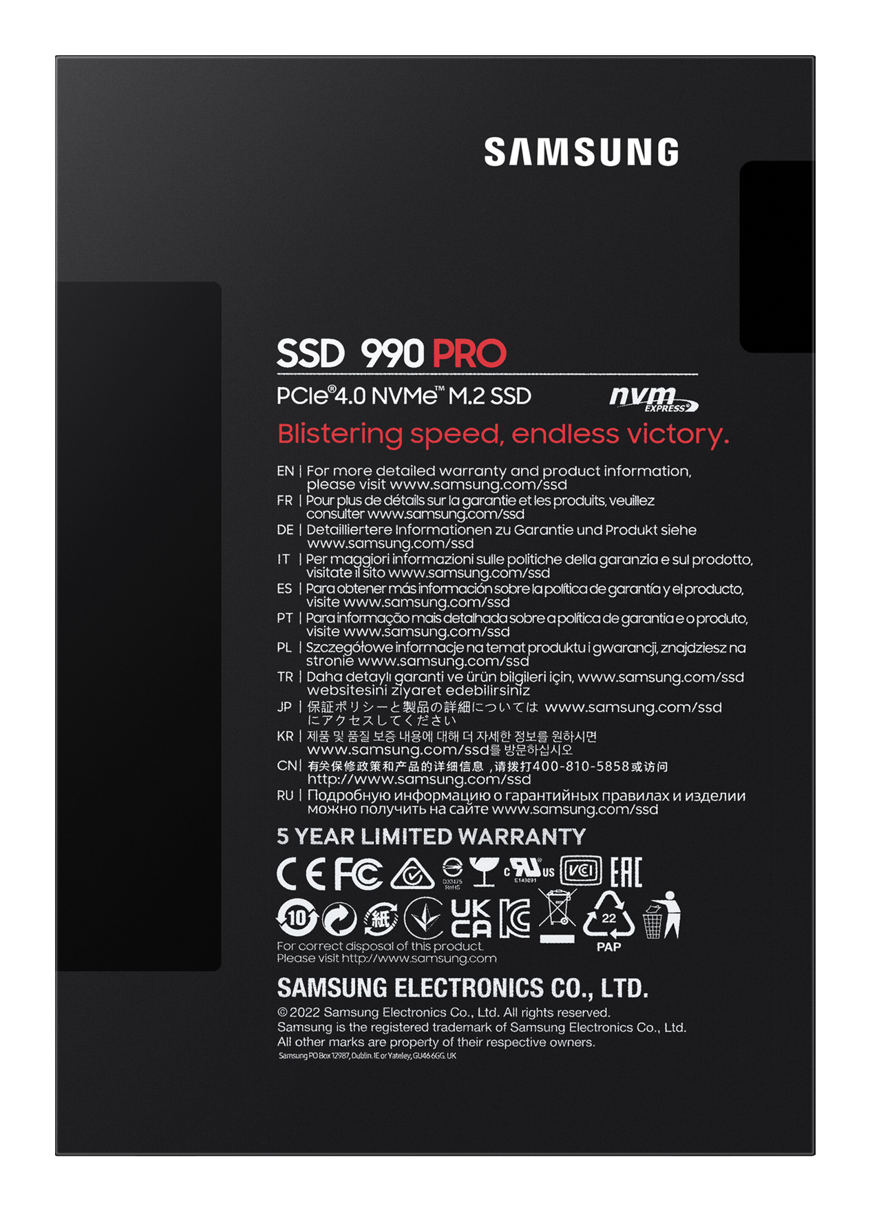 Samsung 990 PRO SSD-verschlüsselt-1 TB-intern-M.2 2280-PCIe-4.0 x4 (NVMe) Samsung 990 PRO SSD-verschlüsselt-1 TB-intern-M.2 2280-PCIe-4.0 x4 (NVMe) – Bild 7