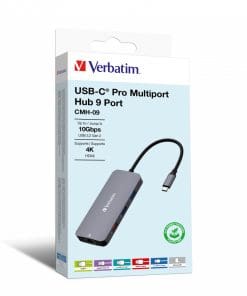 Verbatim USB-C Pro Multiport-Hub mit 9 Anschlüssen CMH-09