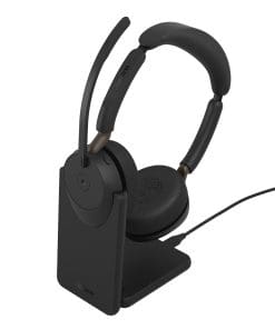 Alternative view of JABRA Evolve3 65 Stereo, LINK 390c, MS, Ladestation
