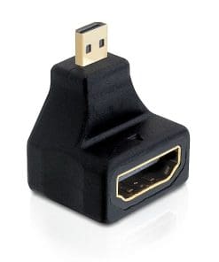 Delock Adapter HDMI-D St > A Bu 90° gewinkelt schw