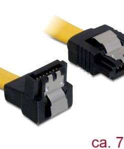 Delock Kabel SATA 6 Gb/s unten gewinkelt 70cm gelb