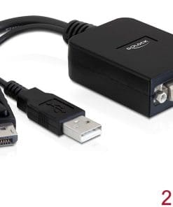 Delock Adapter Displayport 1.1 Stecker > DVI Buchse Aktiv schwarz