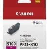 CANON PFI5100M IPF Tinte Magenta 14ml Mit den Canon PFI-5100 Tintenpatronen erhältst du Drucke in Galeriequalität. Als Teil des LUCIA PRO II Pigmenttinten-Systems mit 10 Farben bietet diese Tinte Fotoqualität sowie bis zu 200 Jahre Lichtbeständigkeit¹. Die leistungsstarke Tinte verbessert die Bildqualität, hält Kratzern stand und bietet eine höhere Farbstabilität. Die Chroma Optimizer Tinte reduziert Bronzing und gewährleistet somit, dass die Farben aus jedem Blickwinkel stabil bleiben. Erziele tiefe Schwarztöne, satte Farben und eine hervorragende Bildschärfe über den gesamten Druck hinweg.