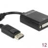 Delock Adapter Displayport 1.1 Stecker > DVI Buchse Passiv schwarz weiß
