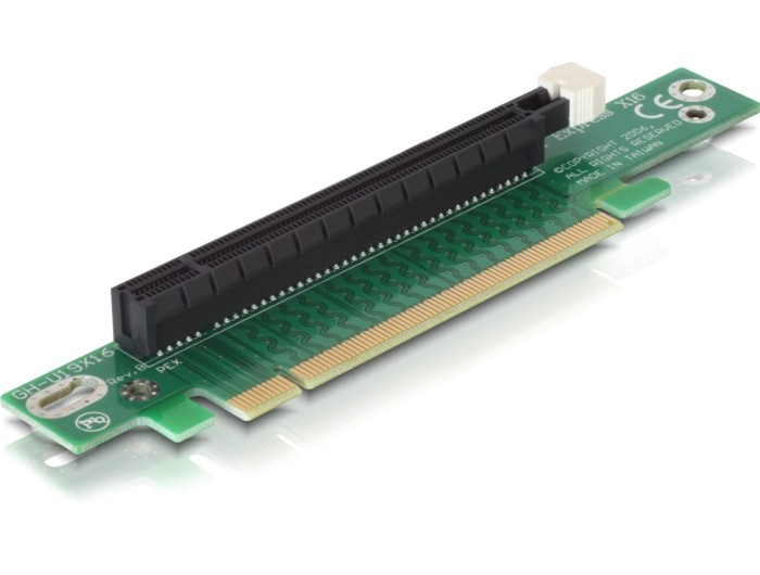 Delock Riser Karte PCI Express x16 gewinkelt 90° links gerichtet Delock Riser Karte PCI Express x16 gewinkelt 90° links gerichtet