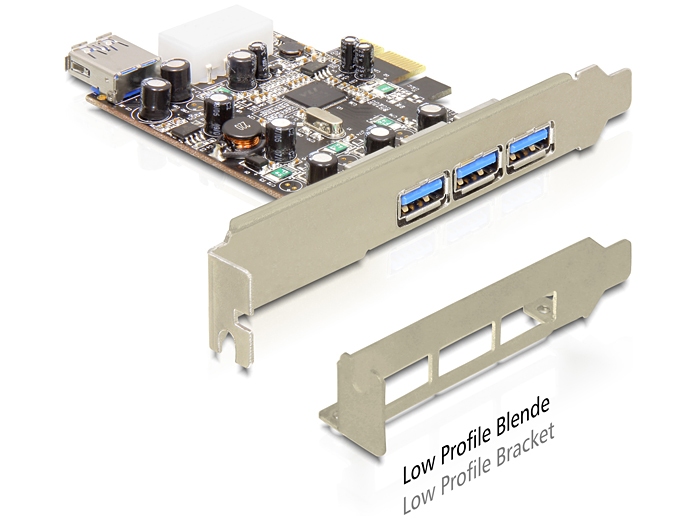 Delock PCI Express Karte > 3 x extern + 1 x intern USB 3.0 Typ A Buchse Delock PCI Express Karte > 3 x extern + 1 x intern USB 3.0 Typ A Buchse