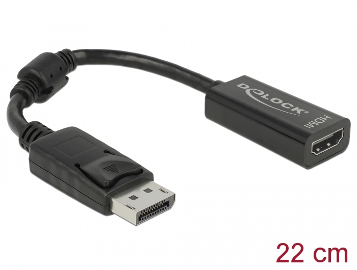 Delock Adapter Displayport Stecker zu HDMI Buchse 22,5cm Delock Adapter Displayport Stecker zu HDMI Buchse 22,5cm