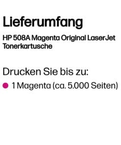 HP Toner 508A Magenta (ca. 5.000 Seiten) HP Toner 508A Magenta (ca. 5.000 Seiten) – Bild 3
