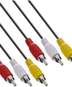InLine® Cinch Kabel, Audio/Video 3x Cinch, Stecker / Stecker, 2m, schwarz