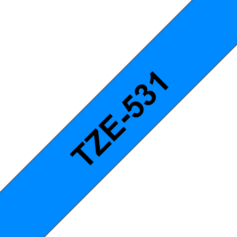 Schriftband TZe-531 (lam.) Schwarz auf Blau 12mm x 8m Schriftband TZe-531 (lam.) Schwarz auf Blau 12mm x 8m