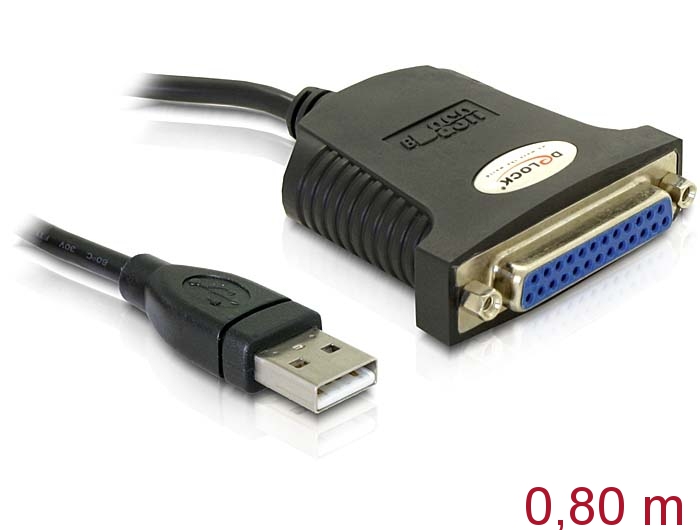 Delock USB 1.1 zu Parallel Adapterkabel 0,8 m Delock USB 1.1 zu Parallel Adapterkabel 0,8 m