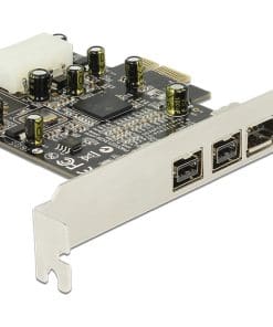 Delock PCI Express Karte > 2 x extern FireWire B + 1 x extern FireWire A
