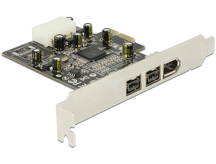 Delock PCI Express Karte > 2 x extern FireWire B + 1 x extern FireWire A Delock PCI Express Karte > 2 x extern FireWire B + 1 x extern FireWire A