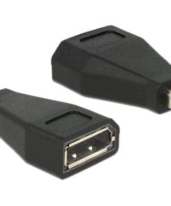 Delock Adapter mini Displayport 1.2 Stecker > Displayport Buchse schwarz